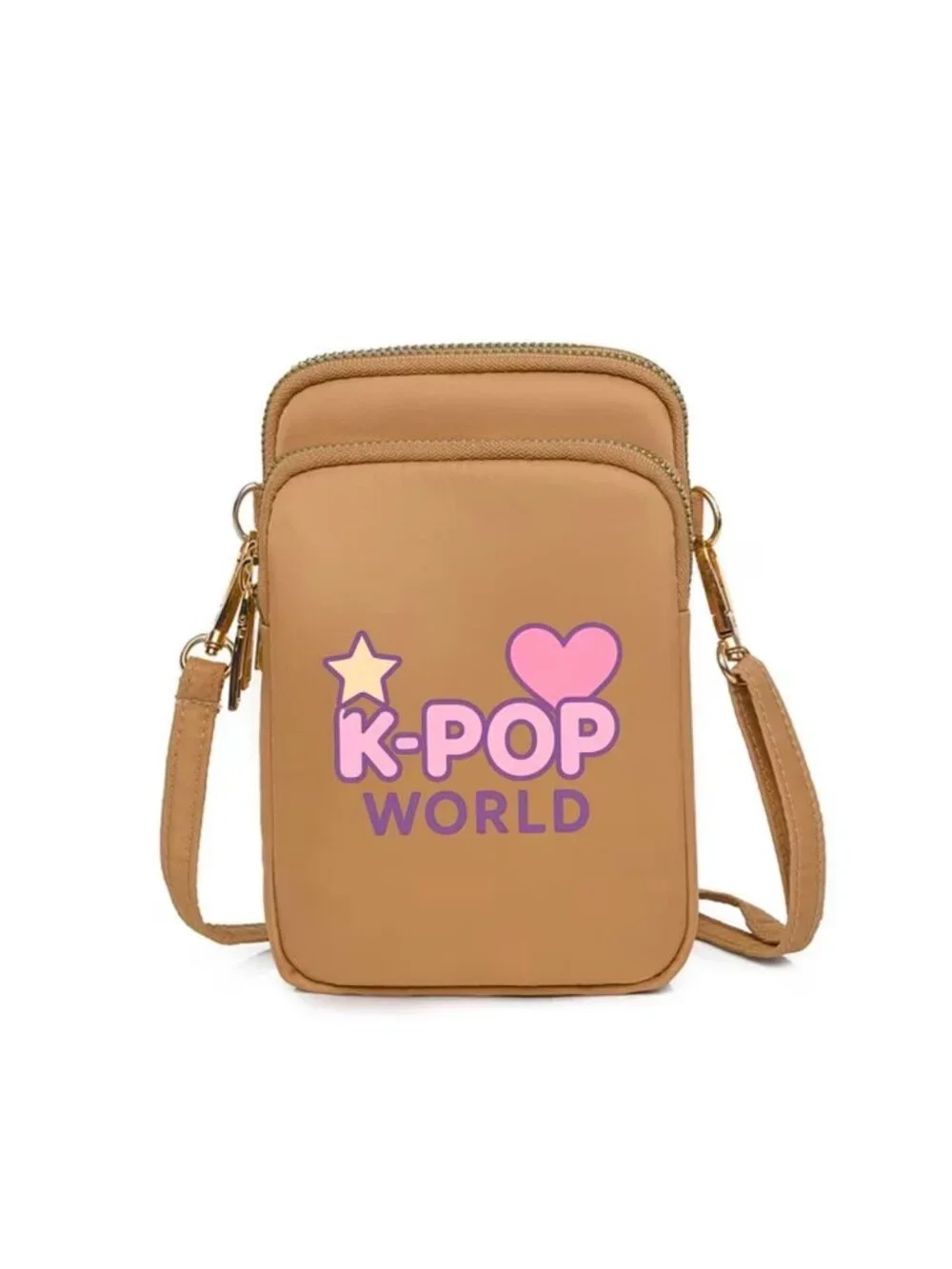 K-POP World Crossbody Phone Bag Size: 4” x 6”